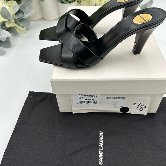 Women's Saint Laurent, Jill 75 leather mules size 36 made in Italy - Picture 4 of 12